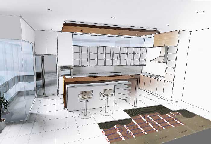 warmup underfloor heating kitchen